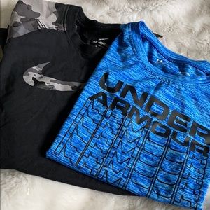 Size 7 in boys Nike and under armour